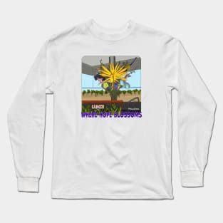 Where Cancer Hope Blooms, Houston Long Sleeve T-Shirt